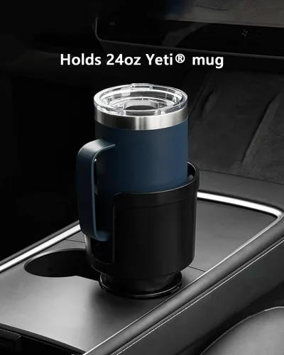 Vista 4 de Adaptador expansor de portavasos de automóvil mejorado con base ajustable desplazada, compatible con Yeti Ramblers de 14/24/36/46 oz, Hydro Flasks