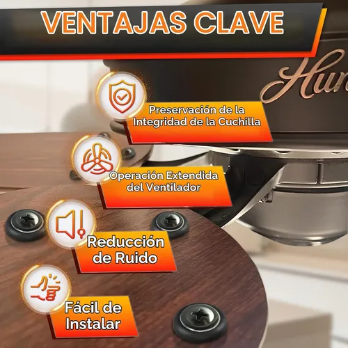 Vista 4 de Kit de ojales de goma de 1/2 pulgada para aspas de ventilador de techo