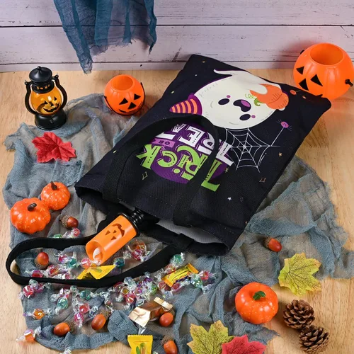 Vista 6 de ATFUNSHOP Halloween Trick or Treat Tote Bag 15.7