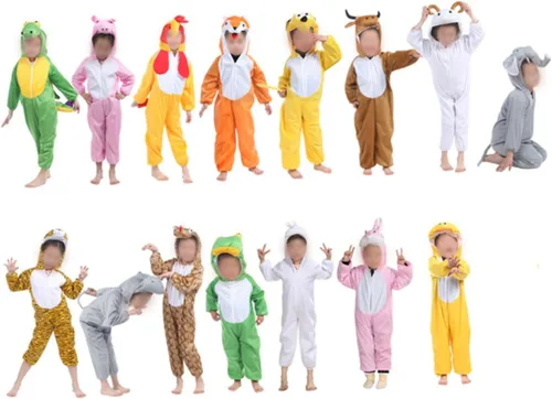 Vista 2 de ABOOFAN Disfraz de Chucky para niños, disfraz de conejito para niños, disfraces de animales para niños, disfraces de cerdo rosa, disfraces de cerdo