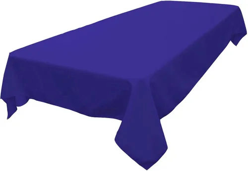 Vista 121 de LA Linen Mantel rectangular lavable de popelín de poliéster, resistente a las manchas y a las arrugas, cubierta de mesa 60x84, mantel de tela