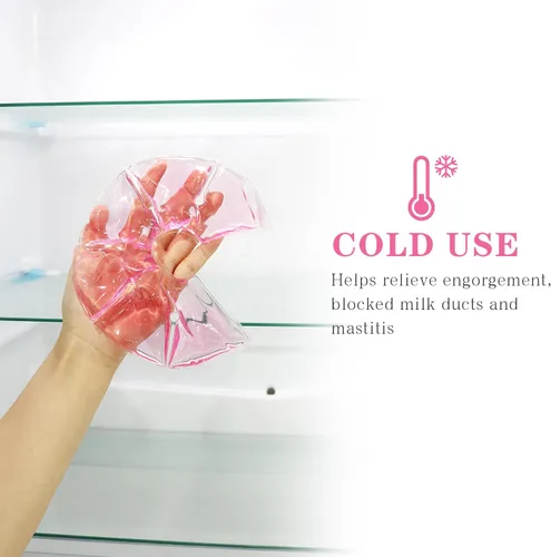 Vista 9 de Paquetes de terapia de senos, paquete de 2 paquetes reutilizables de gel frío caliente para aliviar el dolor de pezones, mastitis, congestión, apoyo