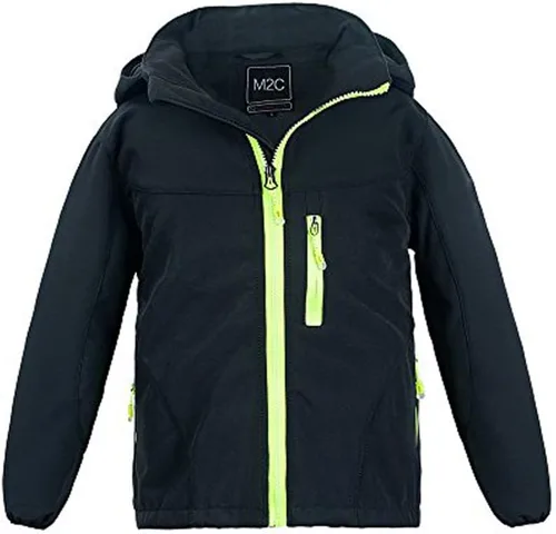 Vista 9 de M2C Chaqueta Softshell Cortavientos con Capucha y Forro Polar para Niños y Niñas