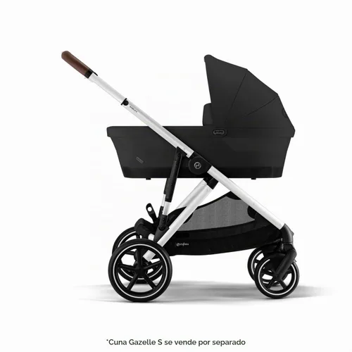 Vista 5 de Cybex eGazelle/Gazelle S - Cuna para bebé, mango ergonómico fácil de transportar, toldo e interior espacioso y acogedor, cochecito compatible