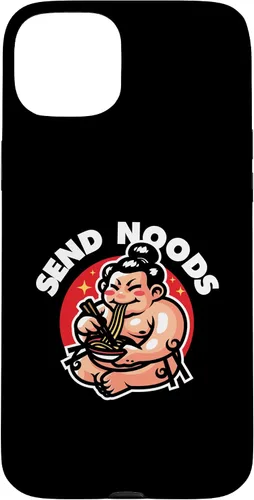 Vista 9 de iPhone 16 Funny Send Noods Sumotori Eating Noodle Japan Sumo Case