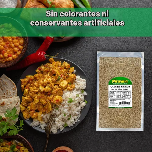 Vista 5 de Semillas de comino enteras – Grado premium, sabor audaz y terroso Ideal para cocinar, curry, condimentos y mezclas de especias 1 libra por Nirwana