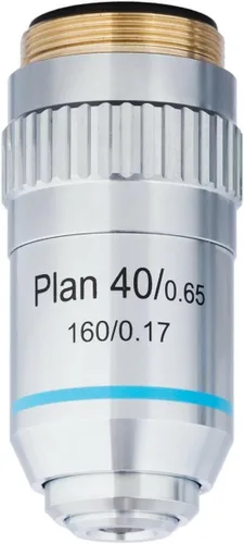 Vista 2 de AmScope PA40X 40X (primavera) Plan microscopio acromático Objetivo, Plata