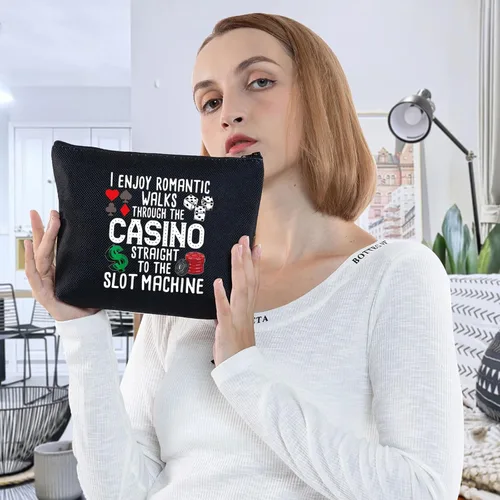 Vista 6 de G2TUP Idea divertida del regalo del jugador de los amantes del casino del bolso del maquillaje de la máquina tragamonedas de los accesorios
