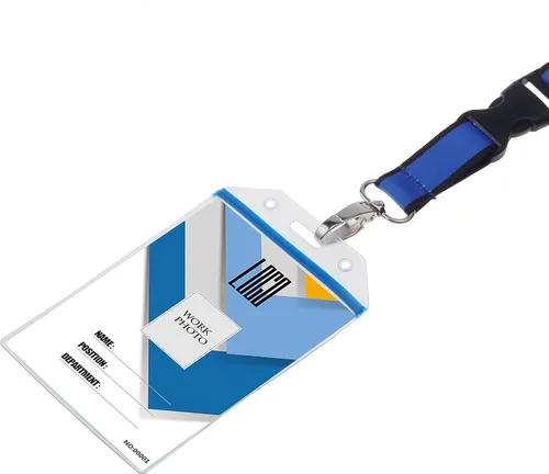 Vista 7 de Wisdompro 10 Fundas transparentes resistentes para identificación o tarjetas de trabajo, vinilo con cierre ziplock para tarjetas múltiples