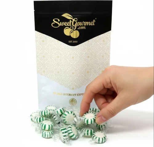 Vista 10 de SweetGourmet Navidad de menta verde y menta Starlight Arcor Hard Candy Bulk Twist Wrap 1 libra