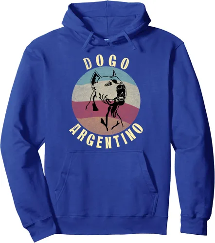 Vista 3 de Sudadera con capucha estilo retro para perro Dogo Argentino, Negro, S