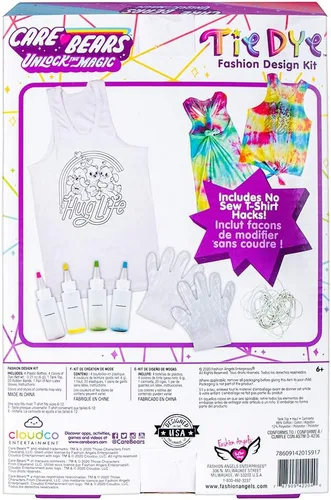Vista 2 de Fashion Angels Care Bears - Kit de teñido anudado, juego de camiseta sin mangas, incluye tintes no tóxicos, camiseta sin mangas, guantes, bandas