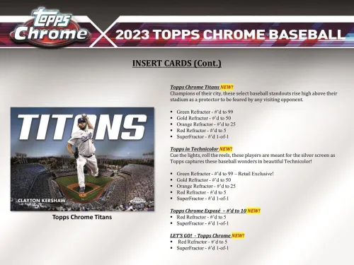 Vista 6 de Caja de valor sellada de fábrica de béisbol Topps Chrome 2023 – Juegos completos de béisbol