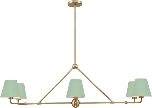 Vista 10 de Crystorama Xavier - Candelabro lineal dorado vibrante de 6 luces oro (Vibrant Gold)