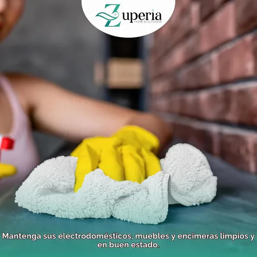 Vista 5 de ZUPERIA Paquete de 50 toallas de limpieza 100% de algodón (12 x 12 pulgadas), multiusos, altamente absorbentes, reutilizables, toallas de barra