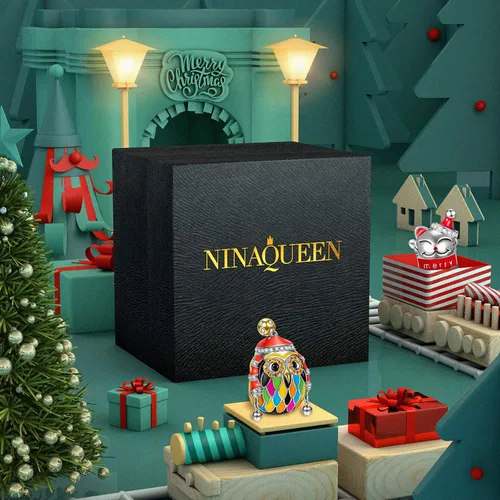Vista 3 de NINAQUEEN Happy Birthday - Dijes de plata de ley 925 para regalo de Navidad circonita cúbica 5A y esmalte aplicado a mano caja de joyería incluida
