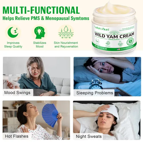 Vista 8 de Crema de ñame silvestre NATURE ZIRAN - Crema de ñame silvestre - Adecuada para aliviar síntomas durante períodos de cambio físico - para todo tipo