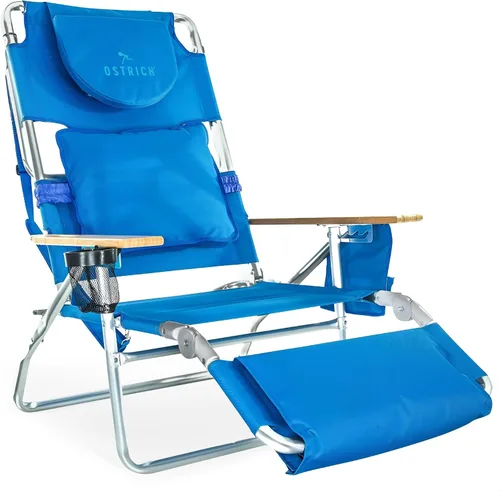 Vista 15 de Ostrich Silla reclinable de salón, Tumbona plegable de lujo para exteriores 3 en 1, Verde Lima - Reclinador compacto y portátil para bronceado
