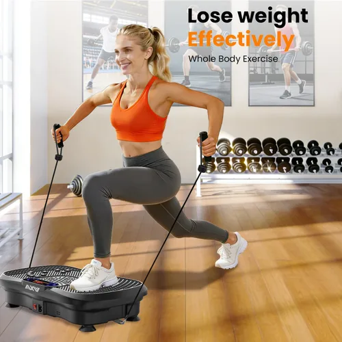 Vista 4 de AXV Placa de vibración para fitness, máquina de ejercicio, vibración, agitación, cuerpo completo, agitador, soporte vibrador, tabla para agitar