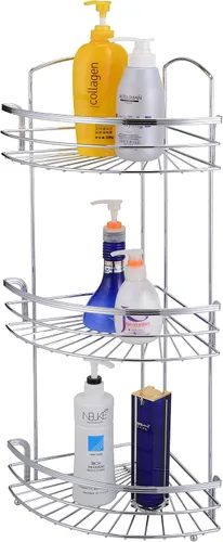 Vista 2 de UNIWARE Estante de ducha resistente, recubierto de cromo (23 pulgadas, 3 capas)