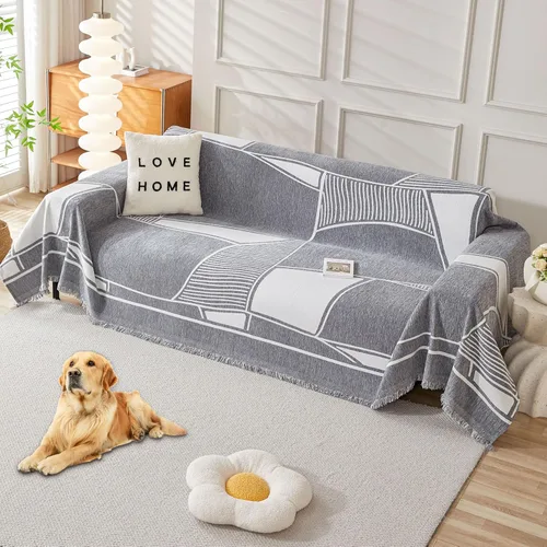 Vista 15 de HAOMAIJIA Funda de sofá antideslizante para sofá de 2 cojines, fundas de sofá seccionales lavables para perros y mascotas, protector de muebles