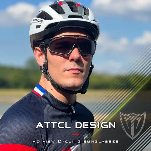 Vista 2 de ATTCL Gafas de sol de ciclismo de lujo para hombres y mujeres, gafas deportivas, protección UV 400 para ciclismo, esquí, conducción