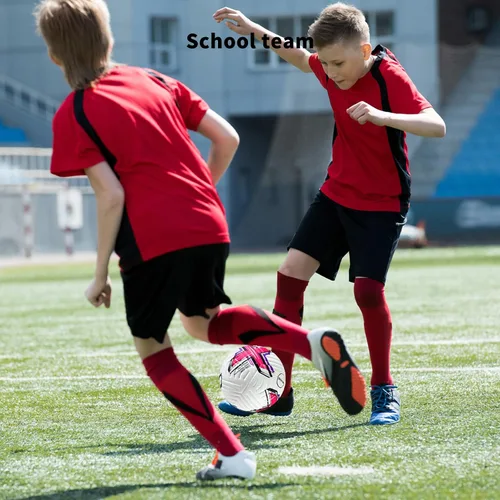 Vista 5 de Balón de fútbol tamaño 5,4 con bomba, piel sintética impermeable, entrenamiento profesional y pelota oficial de partido, incluye aguja de inflado