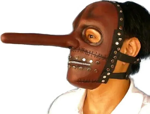 Vista 3 de Chris Fehn - Máscara de látex con cremallera y nariz larga, para disfraz de Halloween