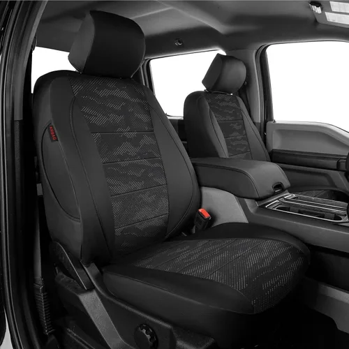 Vista 17 de EKR Fundas para Asientos F150 Ajuste Personalizado para (RegularCab) 2015-2020 Ford F150 XL/XLT & 2017-2022 F250/F350/F450 SuperDuty XL/XLT, Solo