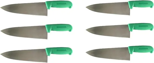 Vista 5 de Cuchillo de chef de 8 pulgadas, elige tu color, cubiertos de cocina comercial afilados de afeitar, cuchillos de cocina (verde)