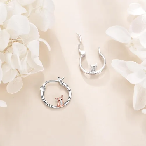 Vista 29 de VONALA Bonitos aretes de aro de plata de ley 925, regalos de cumpleaños para mujer