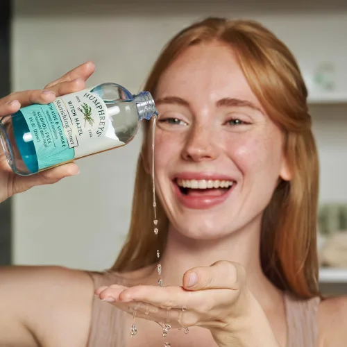 Vista 5 de Humphreys Nourish Witch Hazel + tóner sin alcohol de aloe, transparente, 8 onzas (paquete de 1) Hamamelis cosechado silvestre con aloe y vitamina