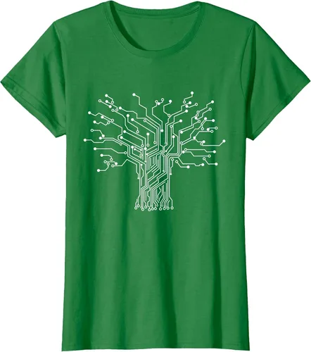 Vista 46 de Electronics Technician Binary Tree - Electrical Engineer T-Shirt Asphalt Grey