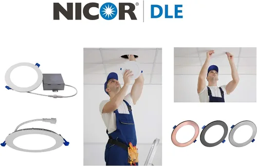 Vista 15 de NICOR Lighting DLE621202KRDWH - Kit de iluminación empotrada, color blanco, 6 pulgadas