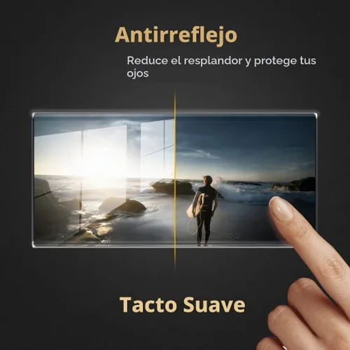 Vista 4 de MagFlex - Protector de pantalla para Samsung Galaxy S22 Ultra Matte (compatible con sensor de huellas dactilares), antirreflejos, flexible, a prueba