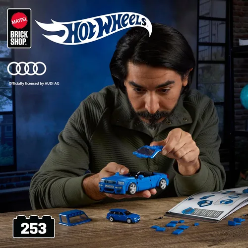 Vista 2 de Mattel Brick Shop Hot Wheels Speed Series '94 Audi Avant RS2 Juego