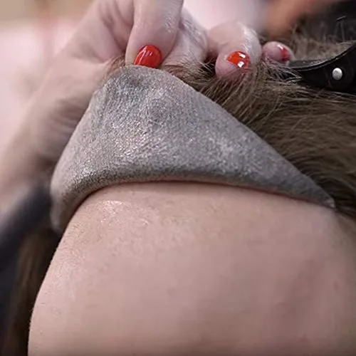 Vista 6 de Piezas de cabello humano tipo tupé de piel fina y suave para hombre con nudo en V (0.002 in) para hombres, 8 x 10 pulgadas, sistema de reemplazo