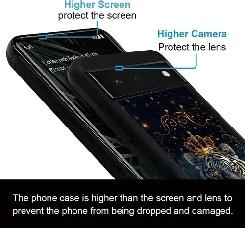 Vista 1016 de Compatible con Google Pixel 4A 5G Mobile Case Creative Acrylic Panel trasero Silicona Protección Grip especialmente diseñado para Google Pixel 4A 5G