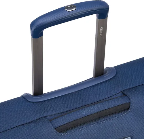 Vista 9 de DELSEY PARIS Helium DLX Softside - Maleta expandible con ruedas giratorias, azul marino, a cuadros, mediano de 25 pulgadas