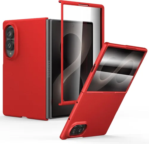 Vista 12 de Funda delgada para Galaxy Z Fold 5, [película de pantalla frontal dura transparente incorporada + parte trasera de policarbonato duro]