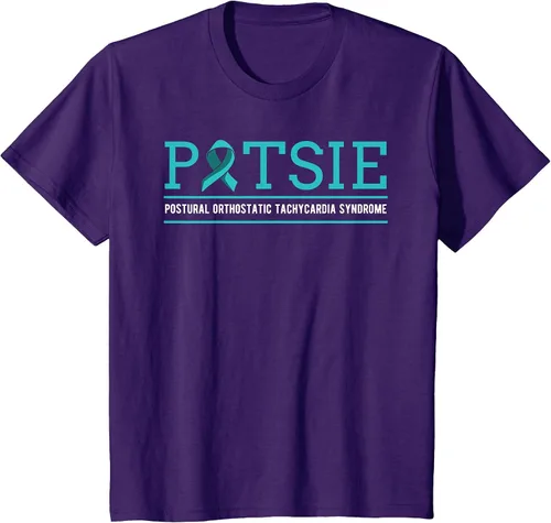Vista 8 de POTS Dysautonomia Turquoise Ribbon Autonomic Dysfunction T-Shirt Asphalt Grey