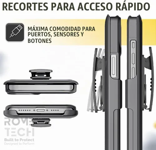 Vista 4 de Funda diseñada para iPhone 12 Mini con funda de clip para cinturón