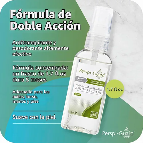 Vista 4 de Perspiguard - Antitranspirante de máxima resistencia, 1.7 fl oz, protección de 5 días