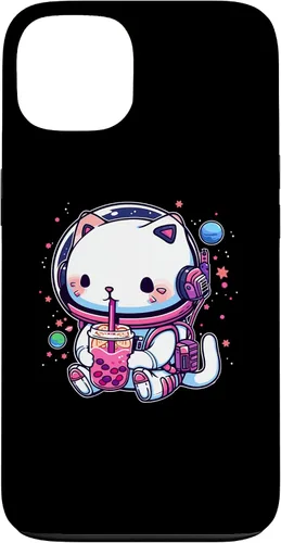 Vista 7 de iPhone 16 Kawaii Cat Bubble Boba Tea In Space Astronaut Anime Girls Case