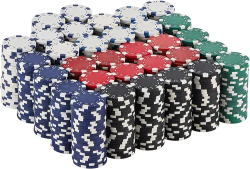 Vista 11 de Fichas de póquer de 11.5 gramos, 100 piezas de fichas de póquer de casino para Texas Hold'em, fichas de blackjack, kit de juegos de póquer