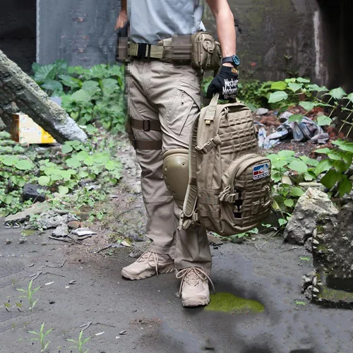 Vista 3 de CARWORNIC Gear - Pantalones tácticos para hombre de senderismo, ligeros, de algodón, estilo militar, para exterior, de combate, cargo