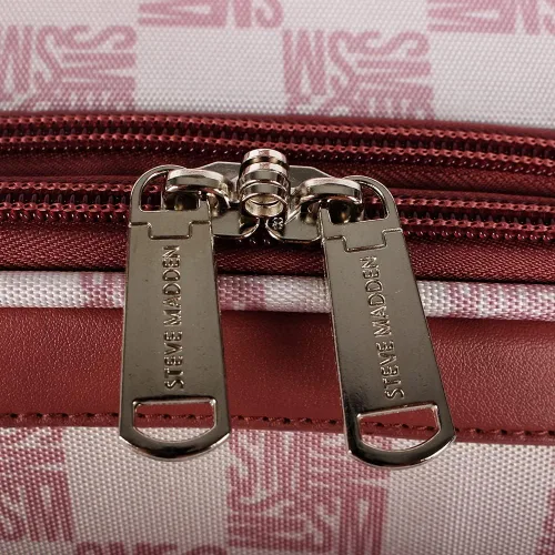 Vista 34 de Steve Madden Equipaje de diseñador, Chalet Gris Claro, Juego de maleta giratoria ligera expandible de 3 piezas - Juego de viaje