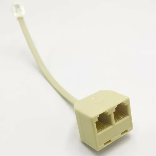 Vista 2 de NECABLES 2+1Pack 2pcs divisor de línea telefónica 1 a 2 y 1pc teléfono