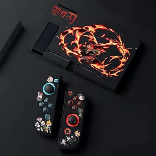 Vista 2 de Luuly Kamado Tanjirou Kisatsutai - Funda protectora para Switch Anime - Funda de TPU suave para control de videojuegos de mano para Nintendo Switch