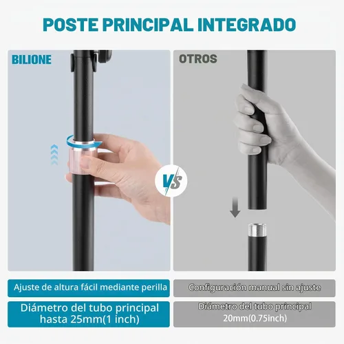 Vista 2 de BILIONE - Soporte de micrófono para estudio, podcast, grabación, transmisión
